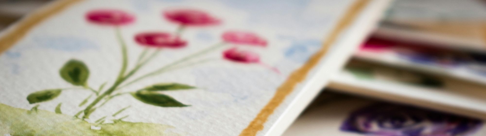 Peinture colorée fleurs aquarelle