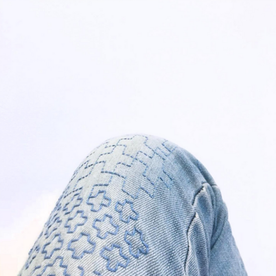Broderie Sashiko sur jeans