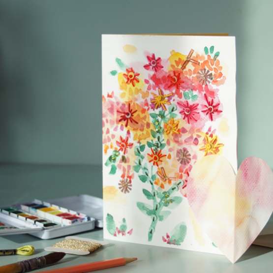 Carte personnalisée à l'aquarelle