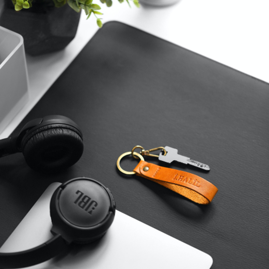 Porte-clés personnalisé en cuir