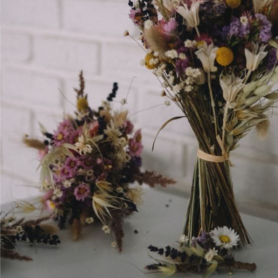 Bouquet de fleurs séchées revisité
