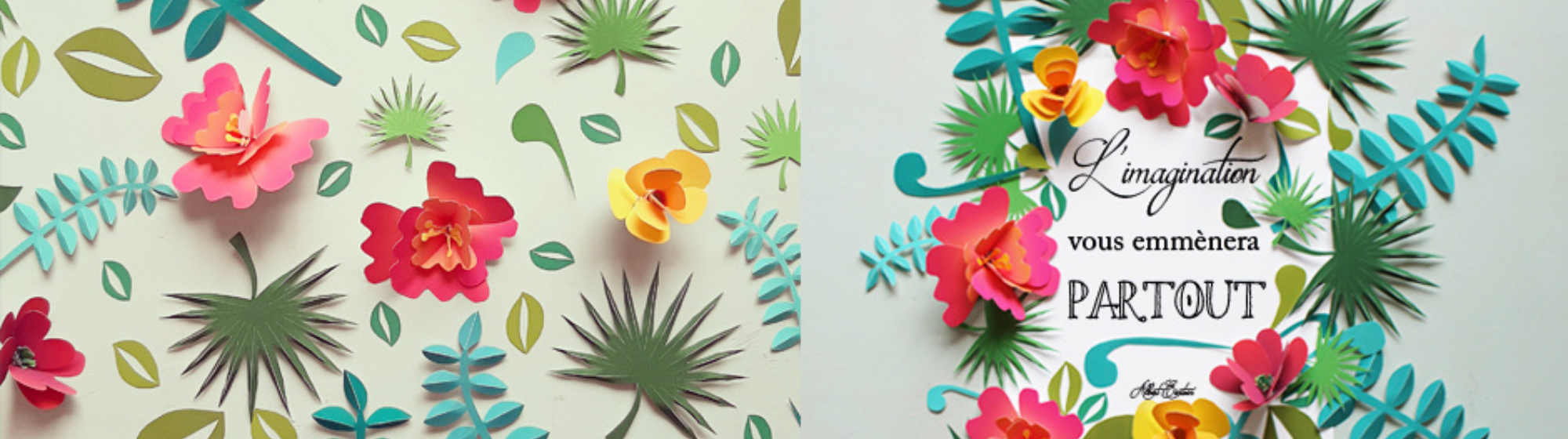 Affiche avec citation en fleurs