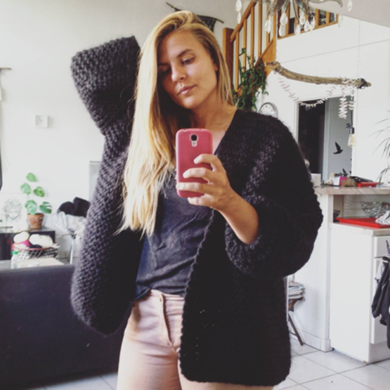 Gilet oversize Agatha de Petite Bibiche Rose and Co