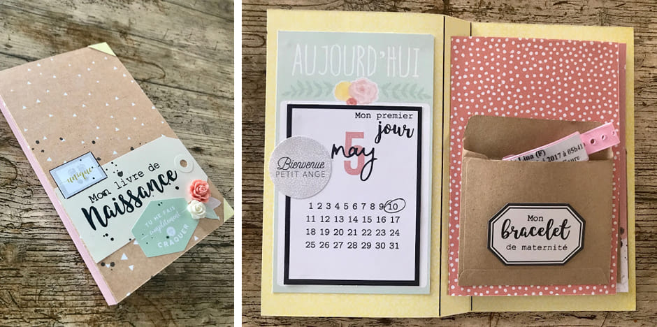 Album de naissance fait main