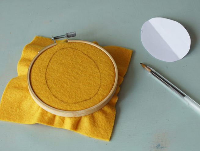 Tuto oeuf de pâques en sequins - Etape 1