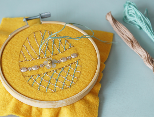 Tuto oeuf de pâques en sequins - Etape 4