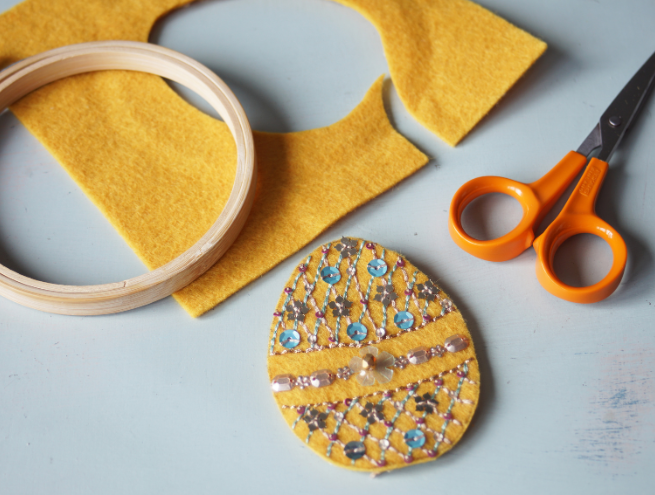 Tuto oeuf de pâques en sequins - Etape 7