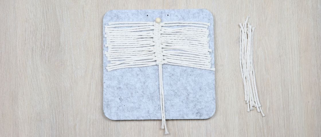 Etape 8 du tuto macramé