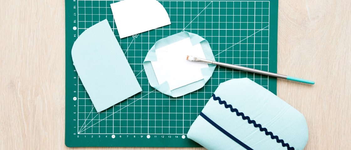 Tuto DIY couture étape collage tissus