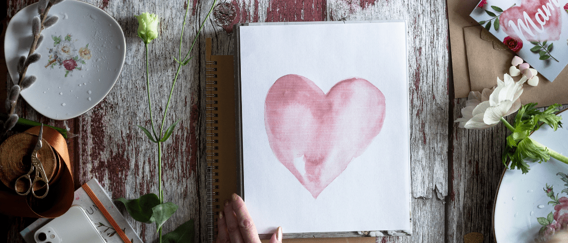 Coeur sur papier