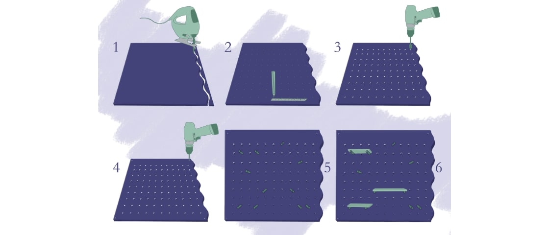 Tuto pour construire son pegboard sur mesure fait main